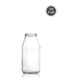 Imagen de Frasco de vidrio para jugos, yogurt y tomates de 500ml