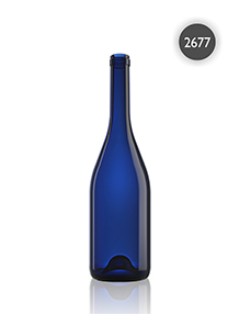 Botella vidrio azul