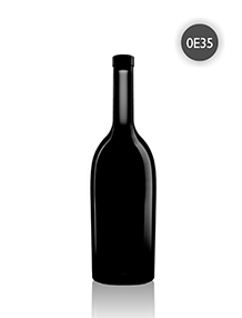 Botella borgoña alta gama de vidrio negro