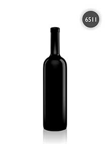 Botella de vidrio color negro Burdeos 